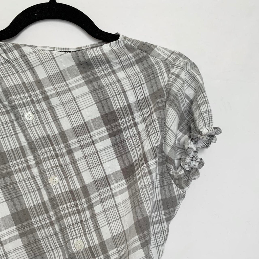 Plaid Asymmetric Shirt