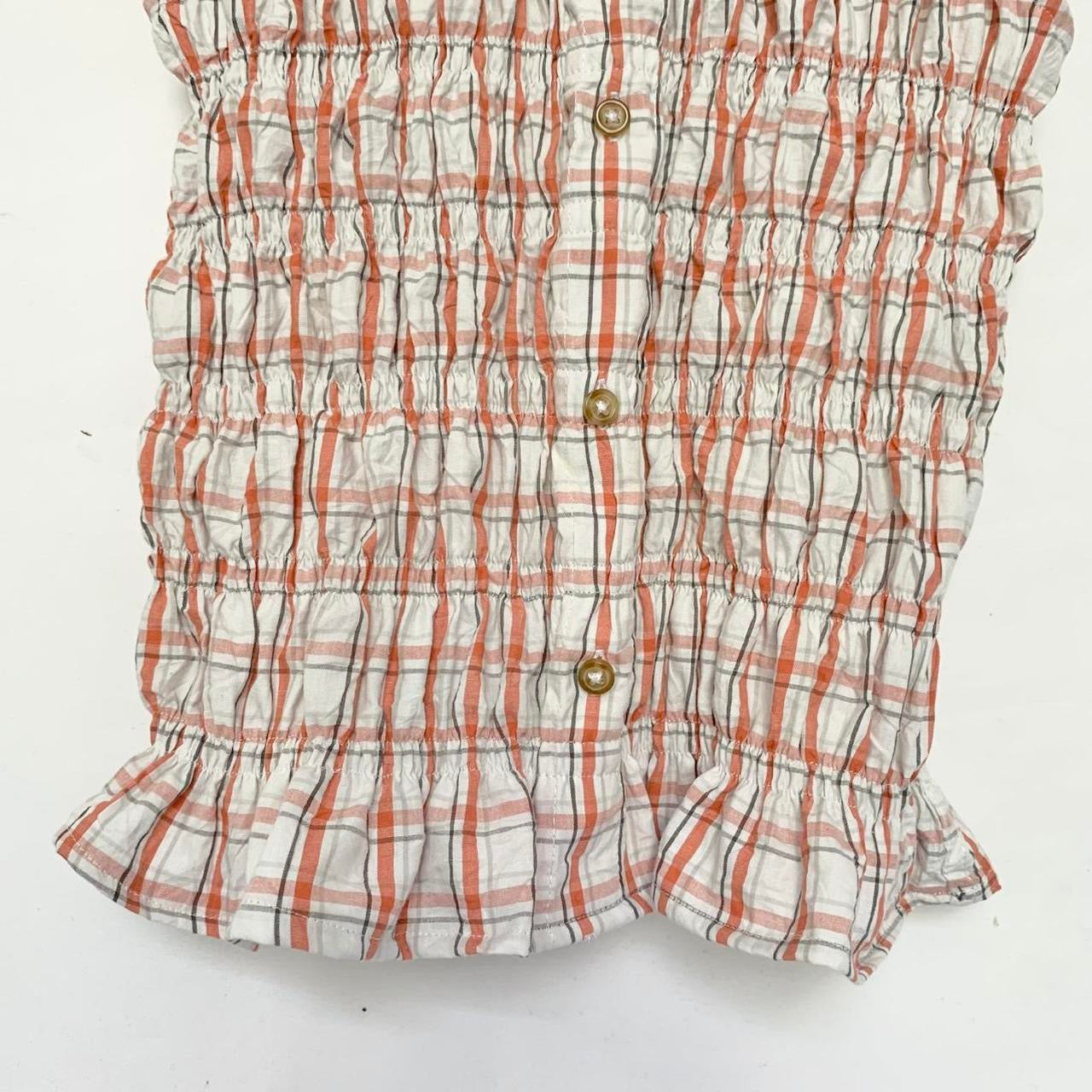 Plaid Ruched Tank Top