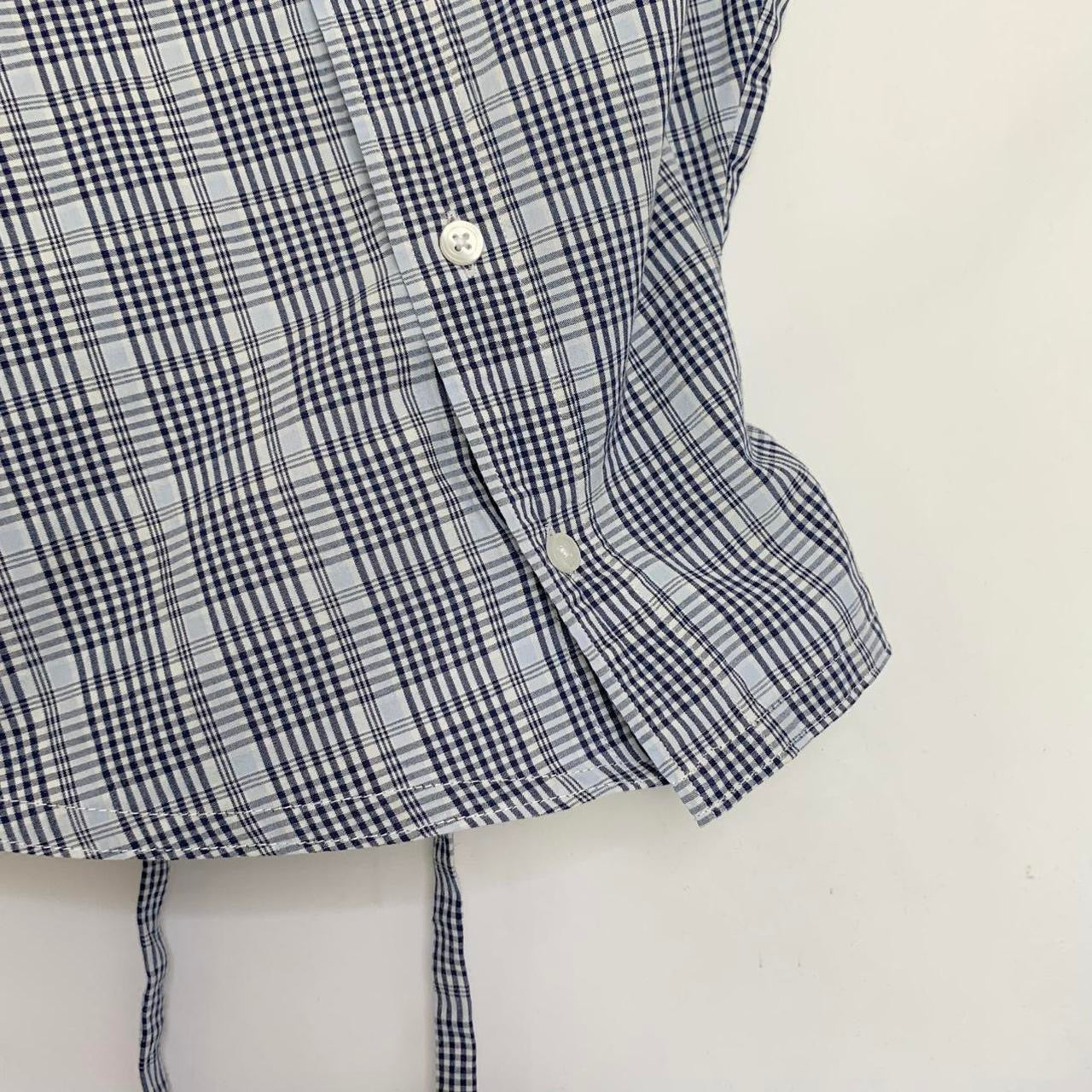 Plaid asymmetric shirt