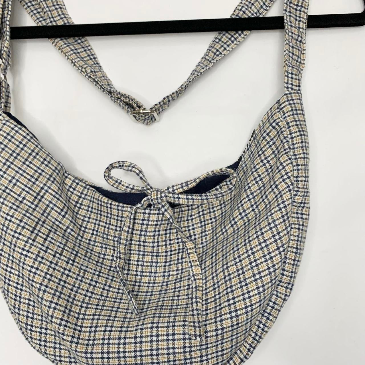 Plaid Crescent Bag