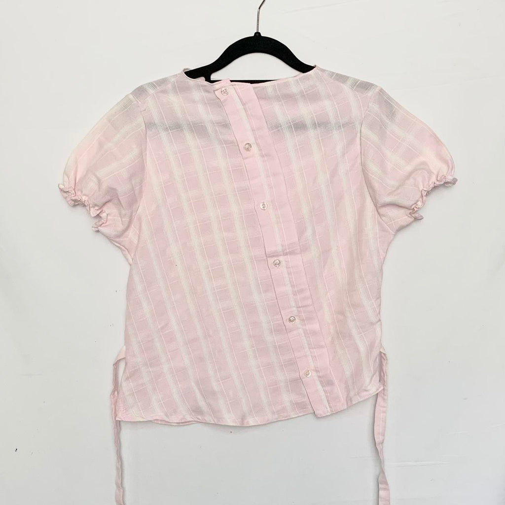 Plaid asymmetric shirt