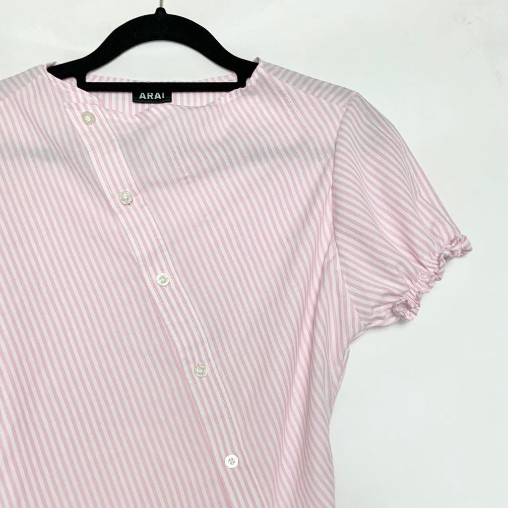 Striped asymmetric shirt