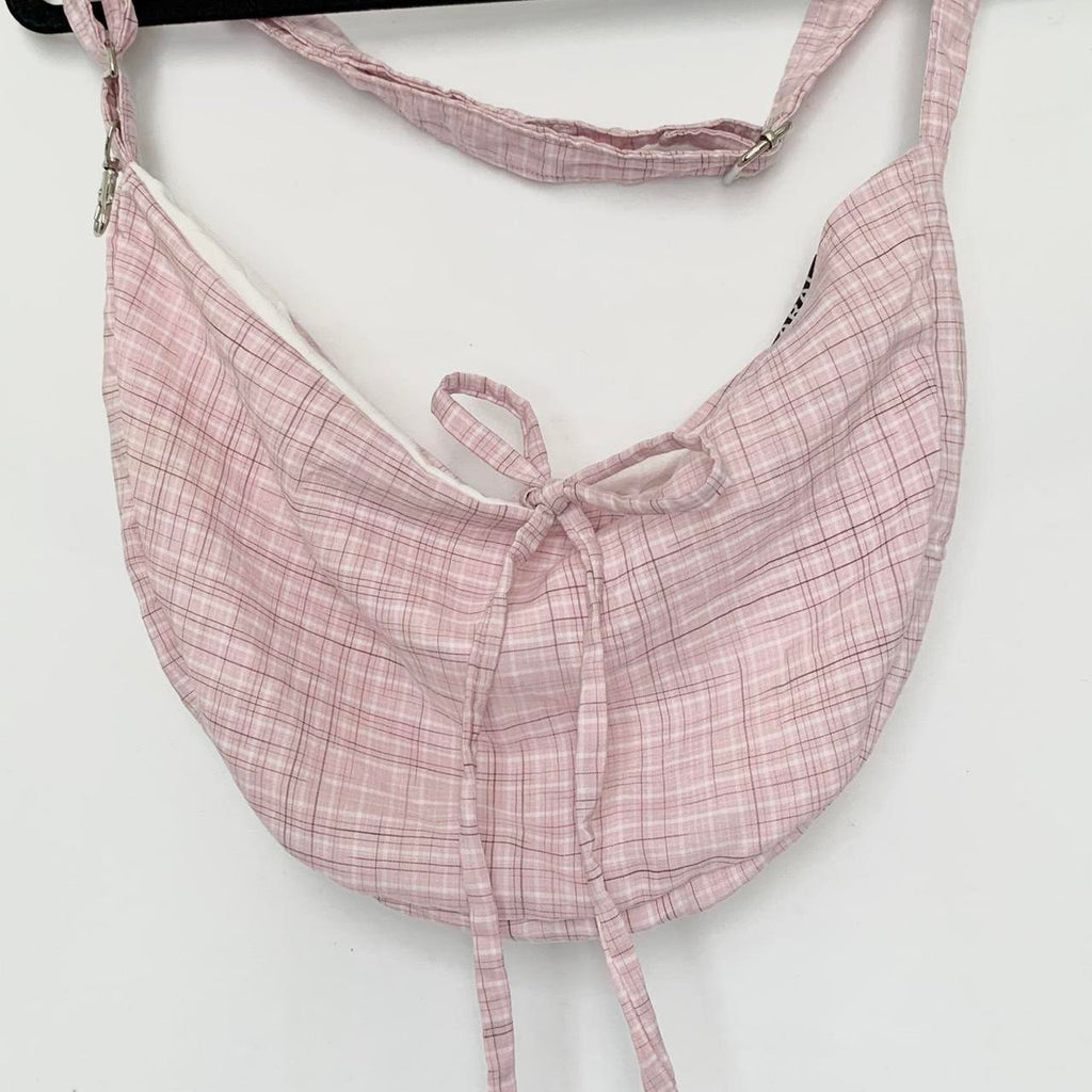 Checkered Crescent Bag