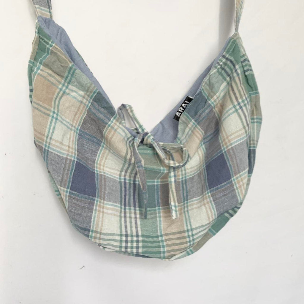 Plaid Crescent Bag