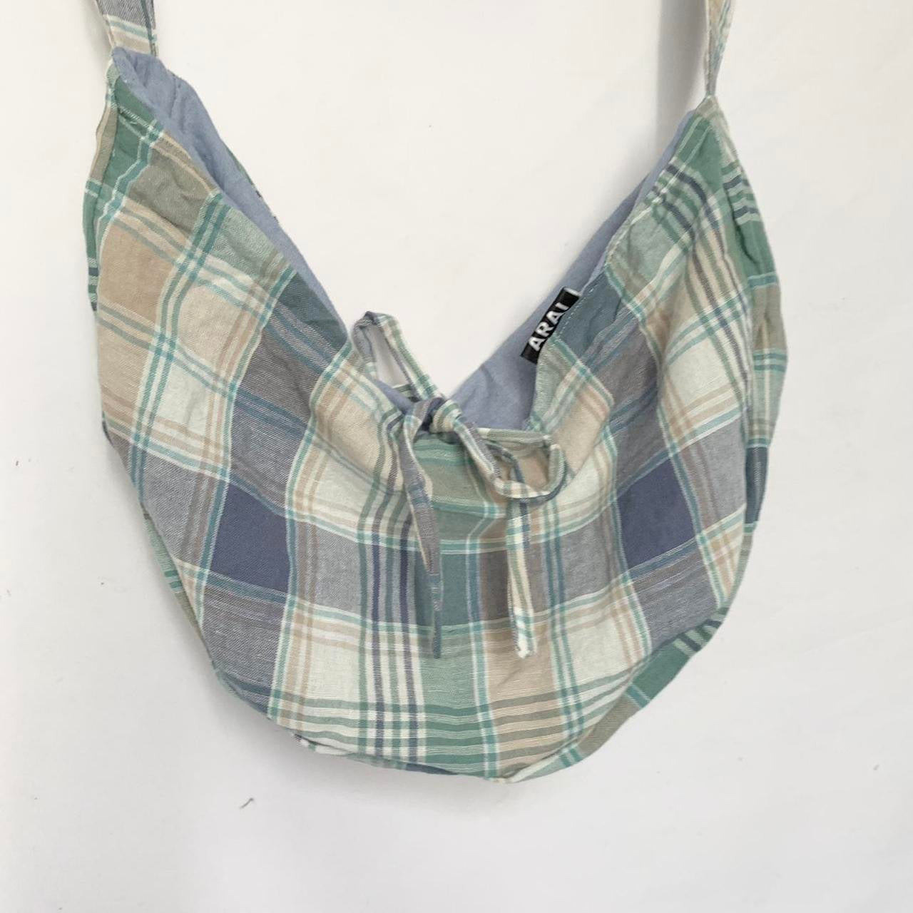 Plaid Crescent Bag