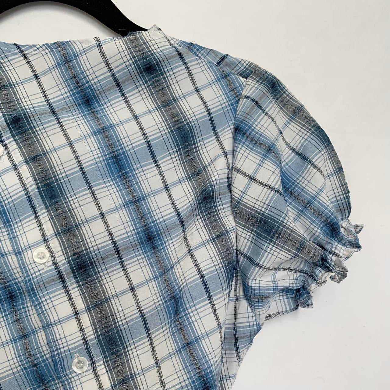 Plaid Asymmetric Shirt