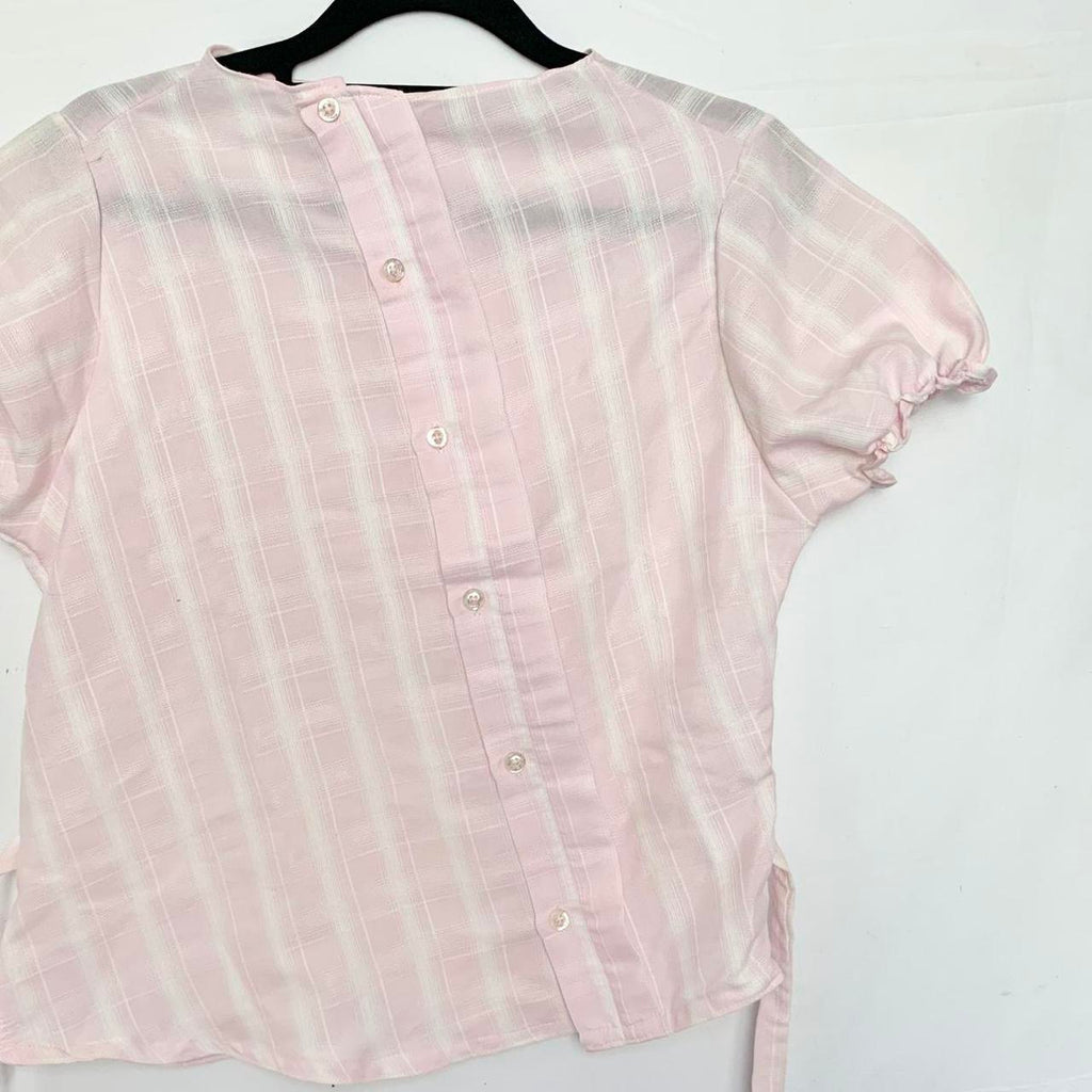 Plaid asymmetric shirt