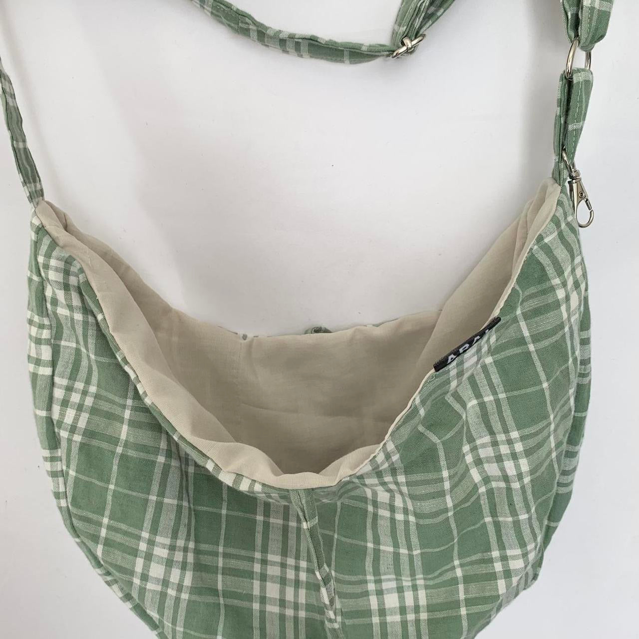 Plaid Crescent Bag