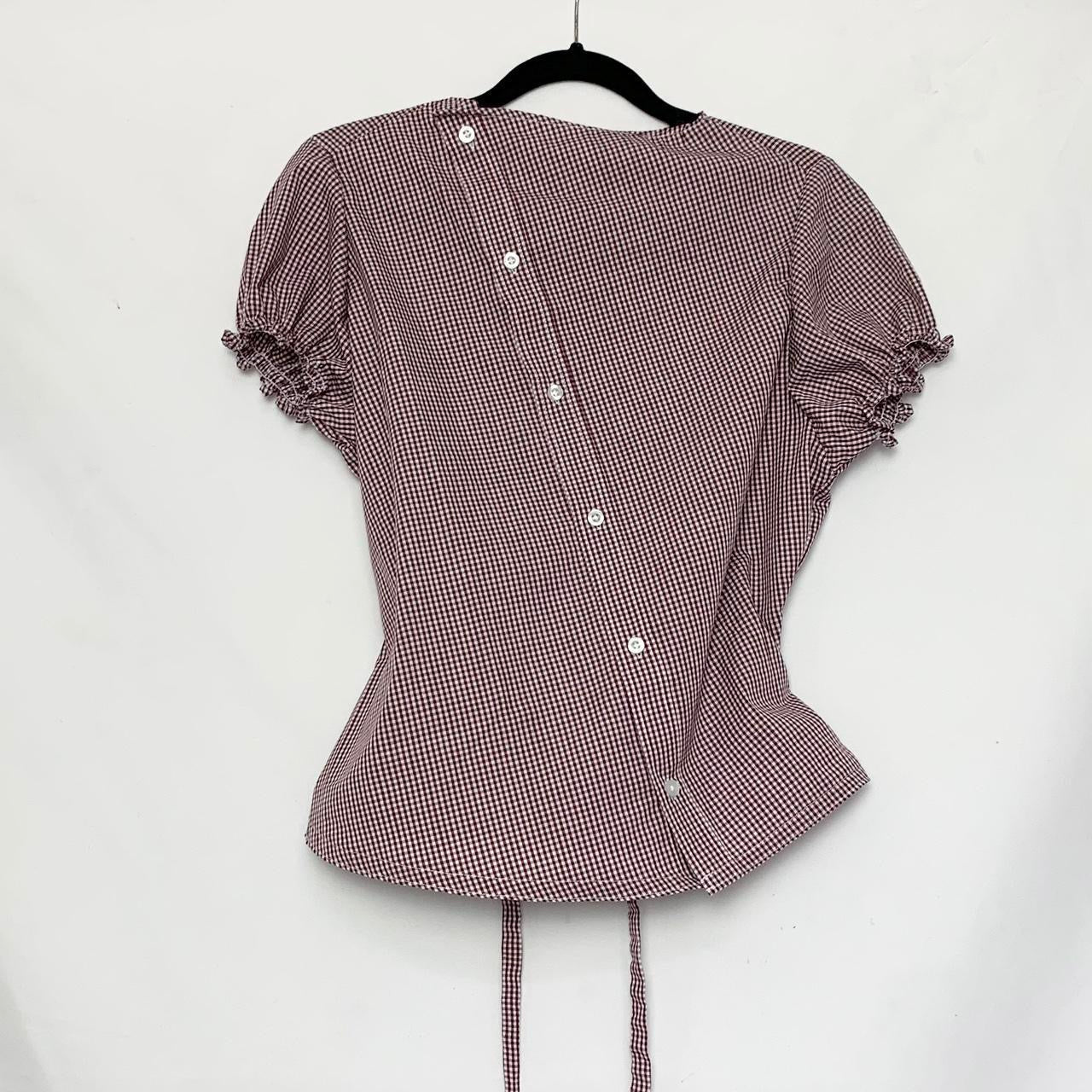 Plaid asymmetric shirt