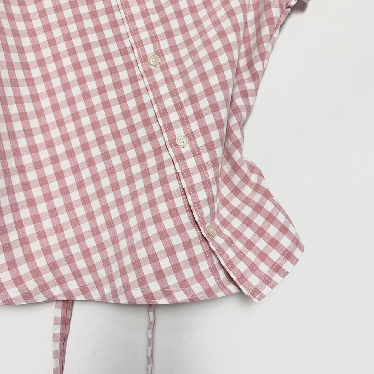 Checkered asymmetric shirt