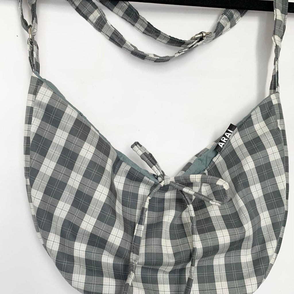 Checkered Crescent Bag