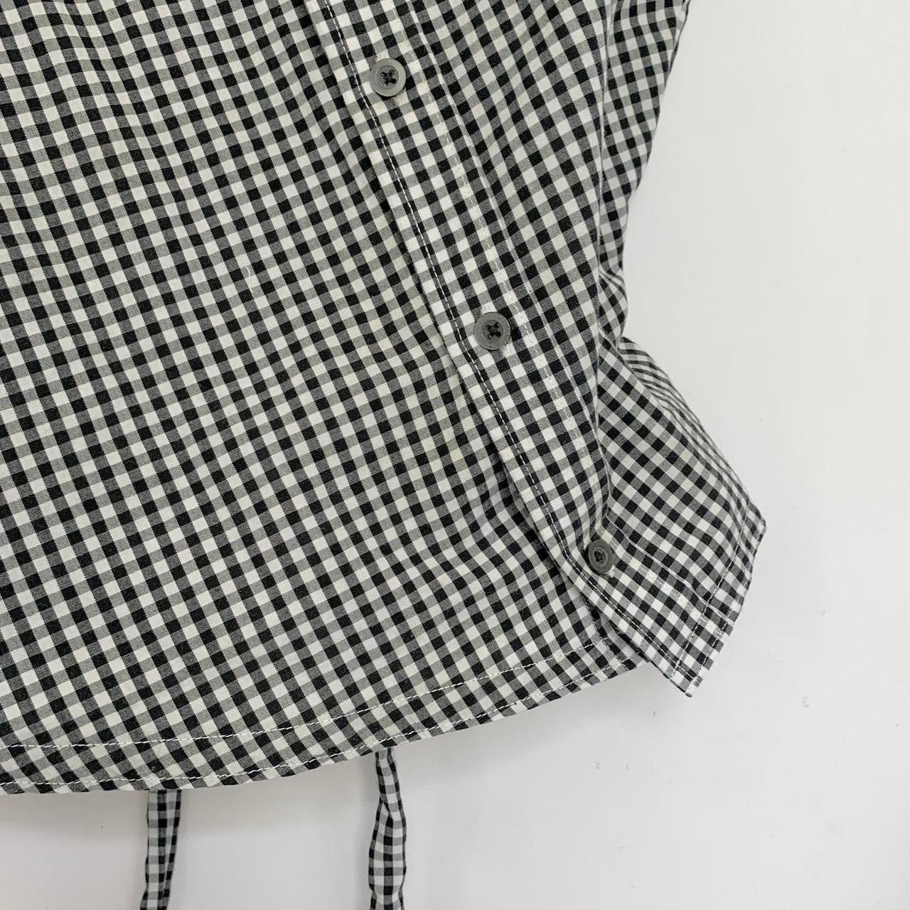 Plaid asymmetric shirt