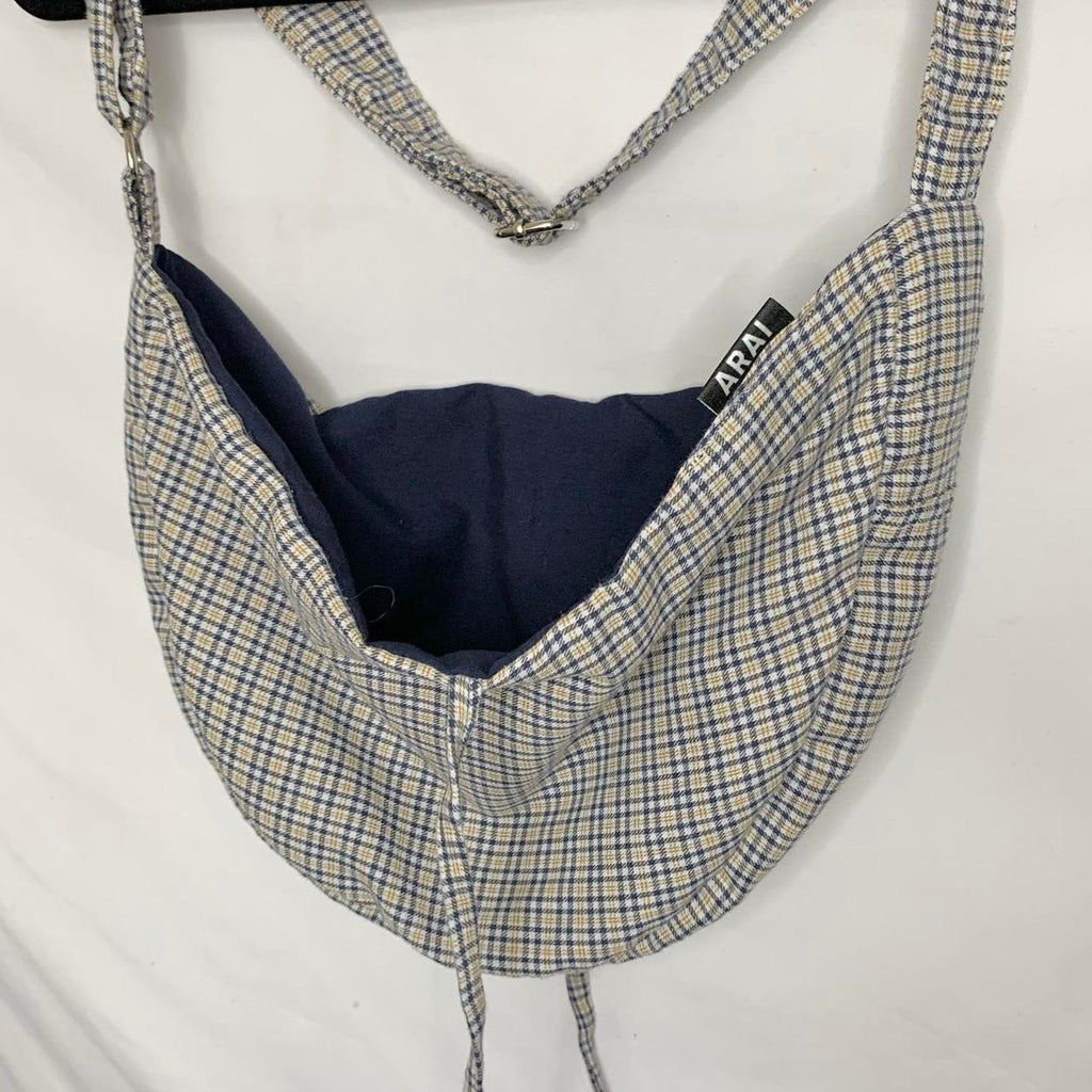 Plaid Crescent Bag