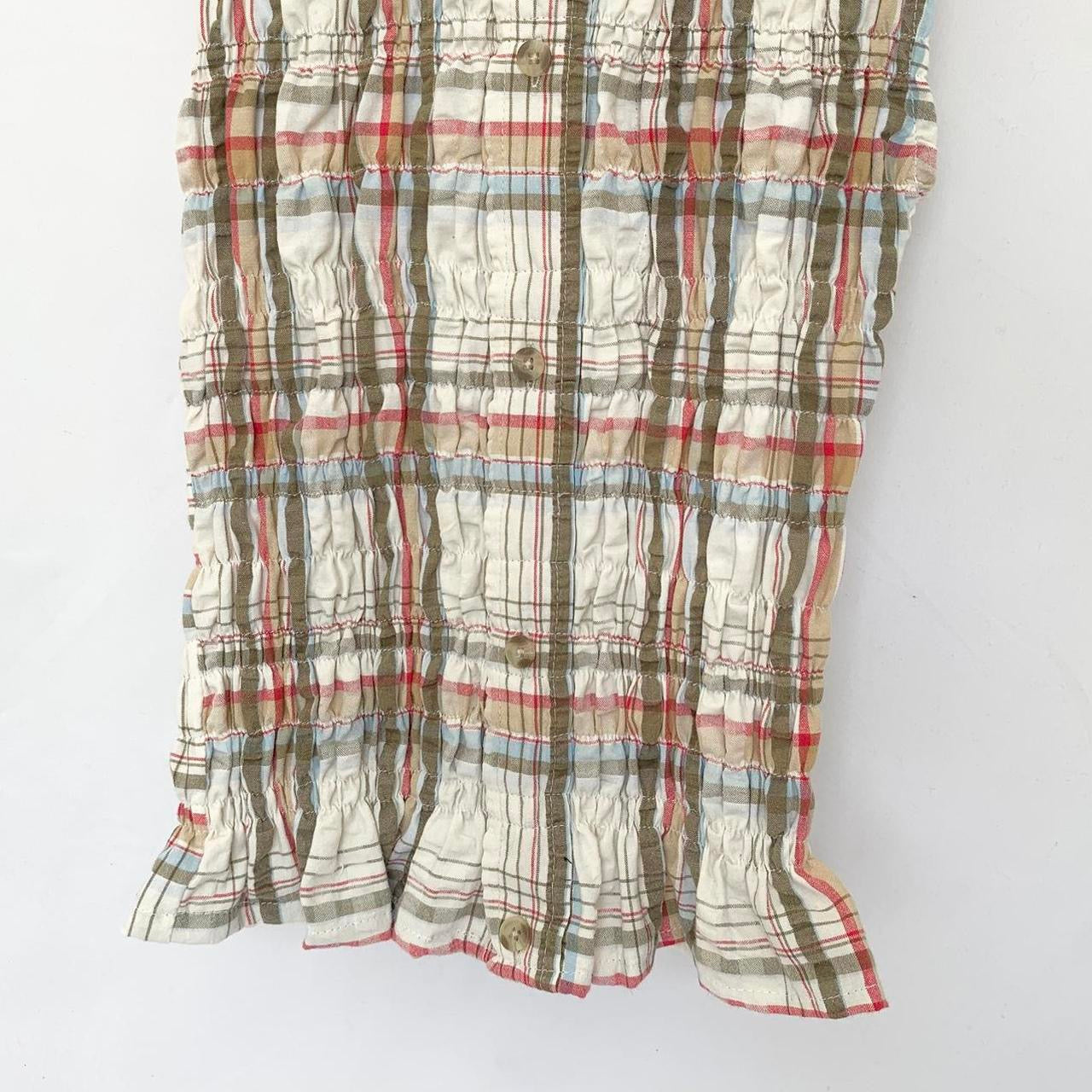 Plaid Ruched Tank Top